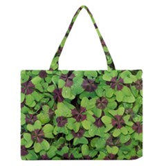 Luck Klee Lucky Clover Vierblattrig Zipper Medium Tote Bag