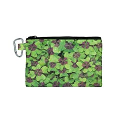 Luck Klee Lucky Clover Vierblattrig Canvas Cosmetic Bag (Small)