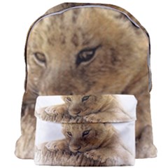 Lion Cub Close Cute Eyes Lookout Giant Full Print Backpack by Celenk