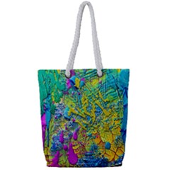 Background Art Abstract Watercolor Full Print Rope Handle Tote (small)