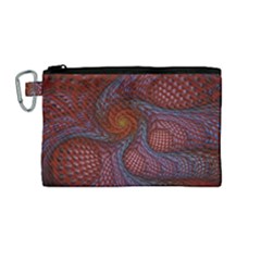 Fractal Red Fractal Art Digital Art Canvas Cosmetic Bag (medium)