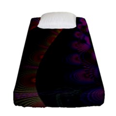 Fractal Colorful Pattern Spiral Fitted Sheet (single Size) by Celenk