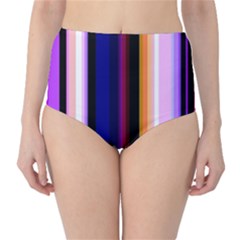 Abstract Background Pattern Textile 3 High-waist Bikini Bottoms