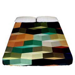 Art Design Color Pattern Creative 3d Fitted Sheet (california King Size) by Celenk