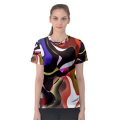 Abstract Background Design Art Women s Sport Mesh Tee