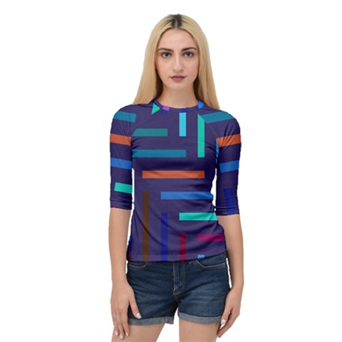Lines Line Background Abstract Quarter Sleeve Raglan Tee by Celenk