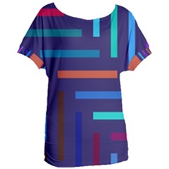 Lines Line Background Abstract Women s Oversized Tee by Celenk