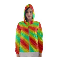 Graphic Kaleidoscope Geometric Hooded Wind Breaker (women) by Celenk