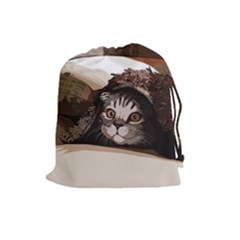 Cat Kitten Cute Pet Blanket Sweet Drawstring Pouches (large)  by Celenk