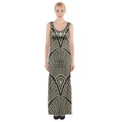Art Nouveau Maxi Thigh Split Dress by NouveauDesign