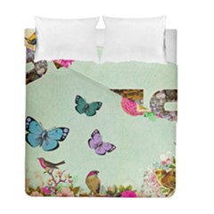 Whimsical Shabby Chic Collage Duvet Cover Double Side (full/ Double Size) by NouveauDesign
