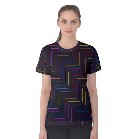 Lines Line Background Women s Cotton Tee by Celenk