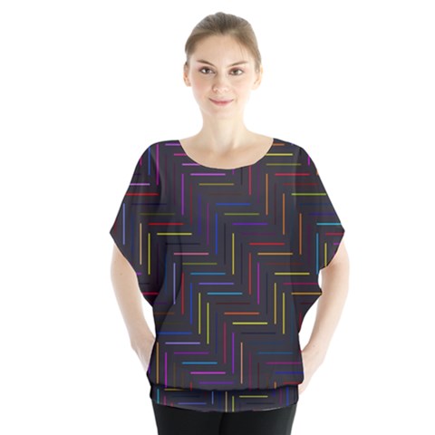 Lines Line Background Blouse by Celenk
