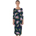 Fuzzy Abstract Art Urban Fragments Quarter Sleeve Midi Bodycon Dress View1