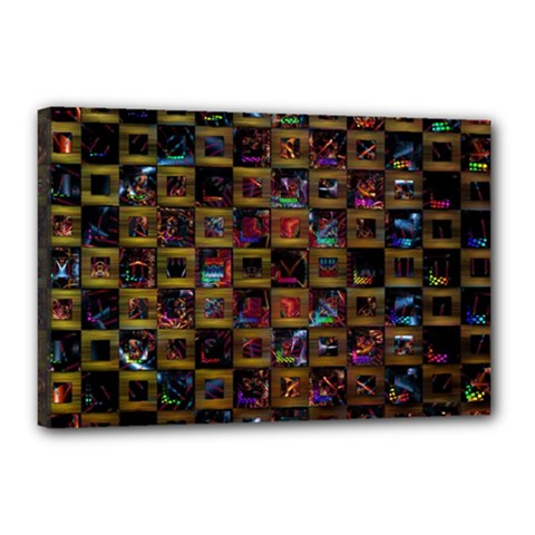 Kaleidoscope Pattern Abstract Art Canvas 18  X 12  by Celenk