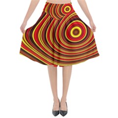 Fractal Art Mathematics Generated Flared Midi Skirt