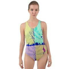 Girlfriend  respect Her   Cut-out Back One Piece Swimsuit