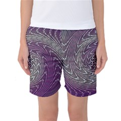 Graphic Abstract Lines Wave Art Women s Basketball Shorts by Celenk