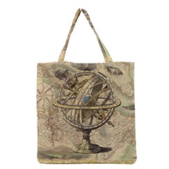 Map Compass Nautical Vintage Grocery Tote Bag by Celenk