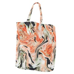 Marble Texture White Pattern Giant Grocery Zipper Tote by Celenk