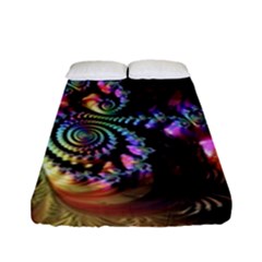 Fractal Colorful Background Fitted Sheet (full/ Double Size) by Celenk