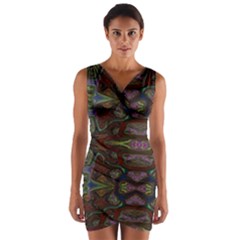 Pattern Abstract Art Decoration Wrap Front Bodycon Dress by Celenk