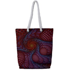 Fractal Red Fractal Art Digital Art Full Print Rope Handle Tote (small)