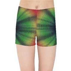 Sunflower Digital Flower Black Hole Kids Sports Shorts by Celenk