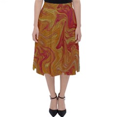 Texture Pattern Abstract Art Folding Skater Skirt