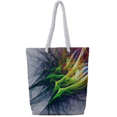 Fractal Art Paint Pattern Texture Full Print Rope Handle Tote (small)