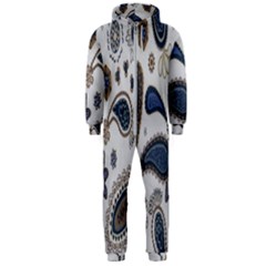 Pattern Embroidery Fabric Sew Hooded Jumpsuit (Men) 