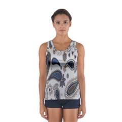 Pattern Embroidery Fabric Sew Sport Tank Top 