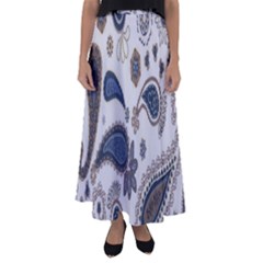 Pattern Embroidery Fabric Sew Flared Maxi Skirt