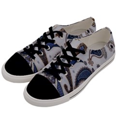 Pattern Embroidery Fabric Sew Men s Low Top Canvas Sneakers