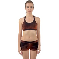 Ombre Back Web Sports Bra Set by ValentinaDesign