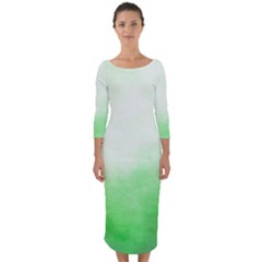 Ombre Quarter Sleeve Midi Bodycon Dress by ValentinaDesign