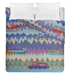 Zig Zag Boats Duvet Cover Double Side (queen Size) by CosmicEsoteric
