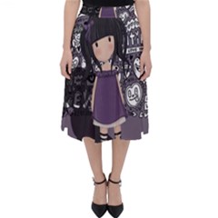 Dolly Girl In Purple Folding Skater Skirt by Valentinaart