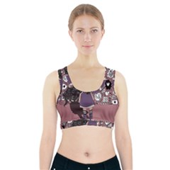 Dolly Girl In Purple Sports Bra With Pocket by Valentinaart