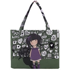 Dolly Girl In Purple Mini Tote Bag by Valentinaart