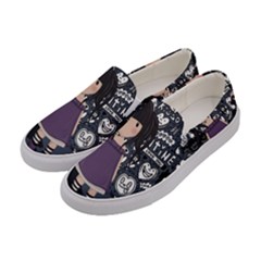 Dolly Girl In Purple Women s Canvas Slip Ons by Valentinaart