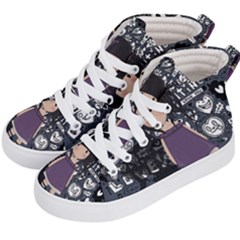 Dolly Girl In Purple Kid s Hi-top Skate Sneakers by Valentinaart