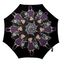 Dolly Girl In Purple Hook Handle Umbrellas (large) by Valentinaart