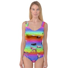 Horses In Rainbow Princess Tank Leotard  by CosmicEsoteric