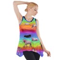 Horses in Rainbow Side Drop Tank Tunic View1