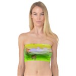 Cows and Clouds in the Green Fields Bandeau Top