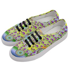 Amoeba Flowers Women s Classic Low Top Sneakers by CosmicEsoteric