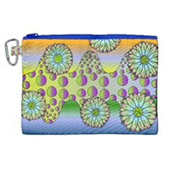 Amoeba Flowers Canvas Cosmetic Bag (xl) by CosmicEsoteric