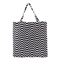 Wave Pattern Wavy Water Seamless Grocery Tote Bag by Celenk