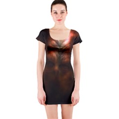 Monster Demon Devil Scary Horror Short Sleeve Bodycon Dress